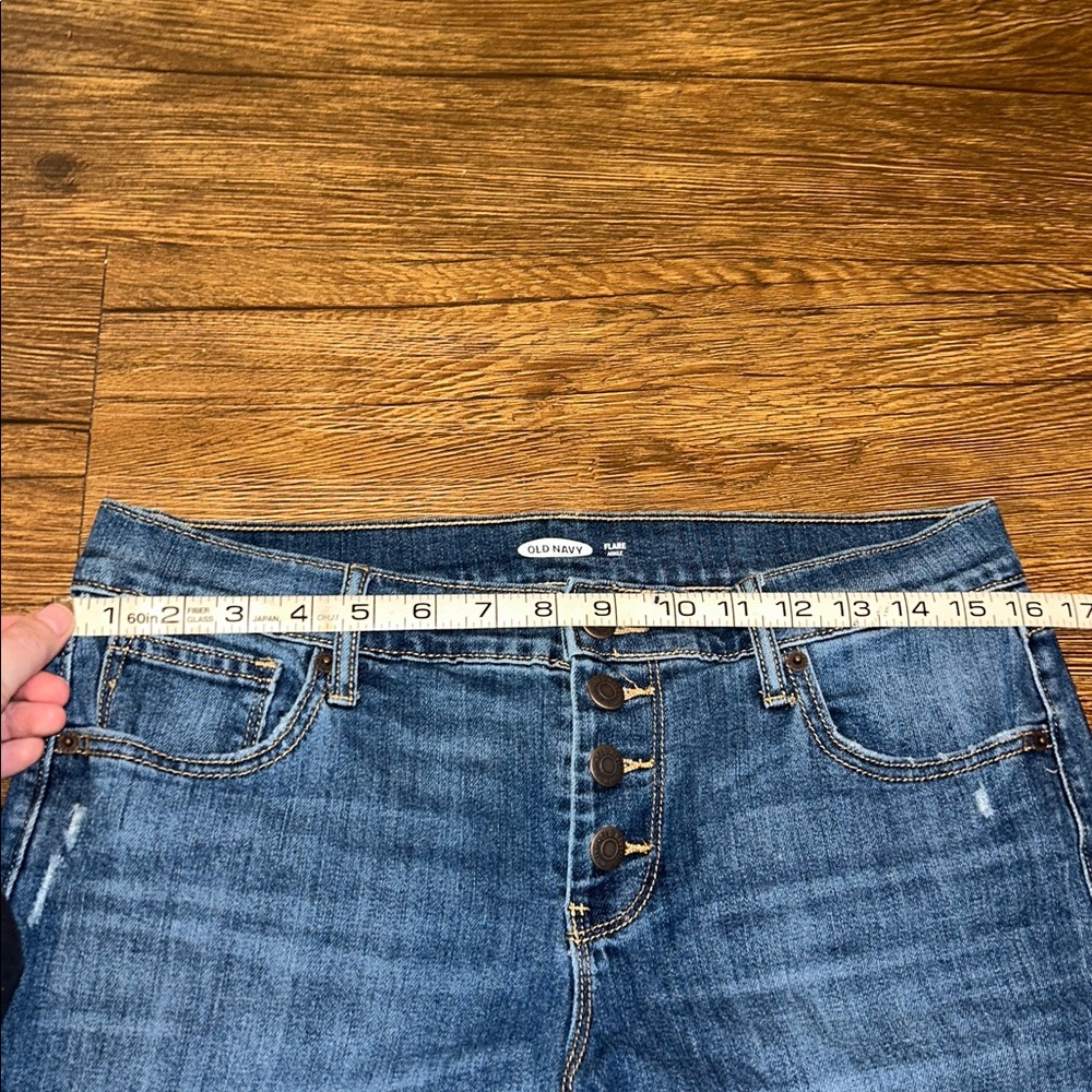 Old Navy Women's Flare Ankle Blue Jeans - Picture 7 of 9